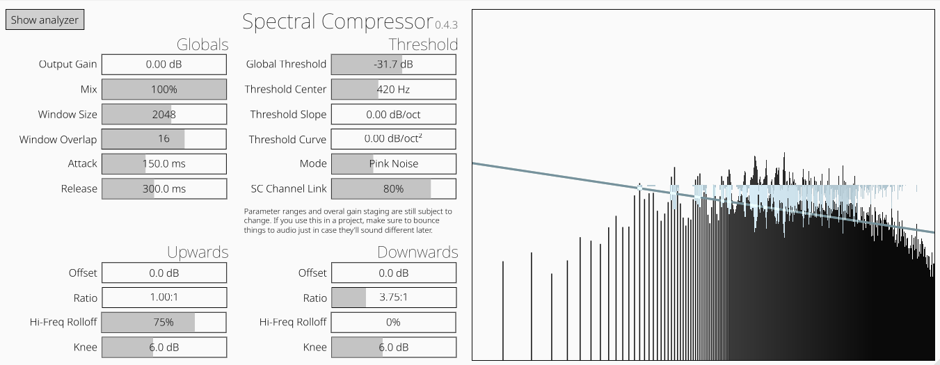 Robbert van der Helm's Spectral Compressor in action